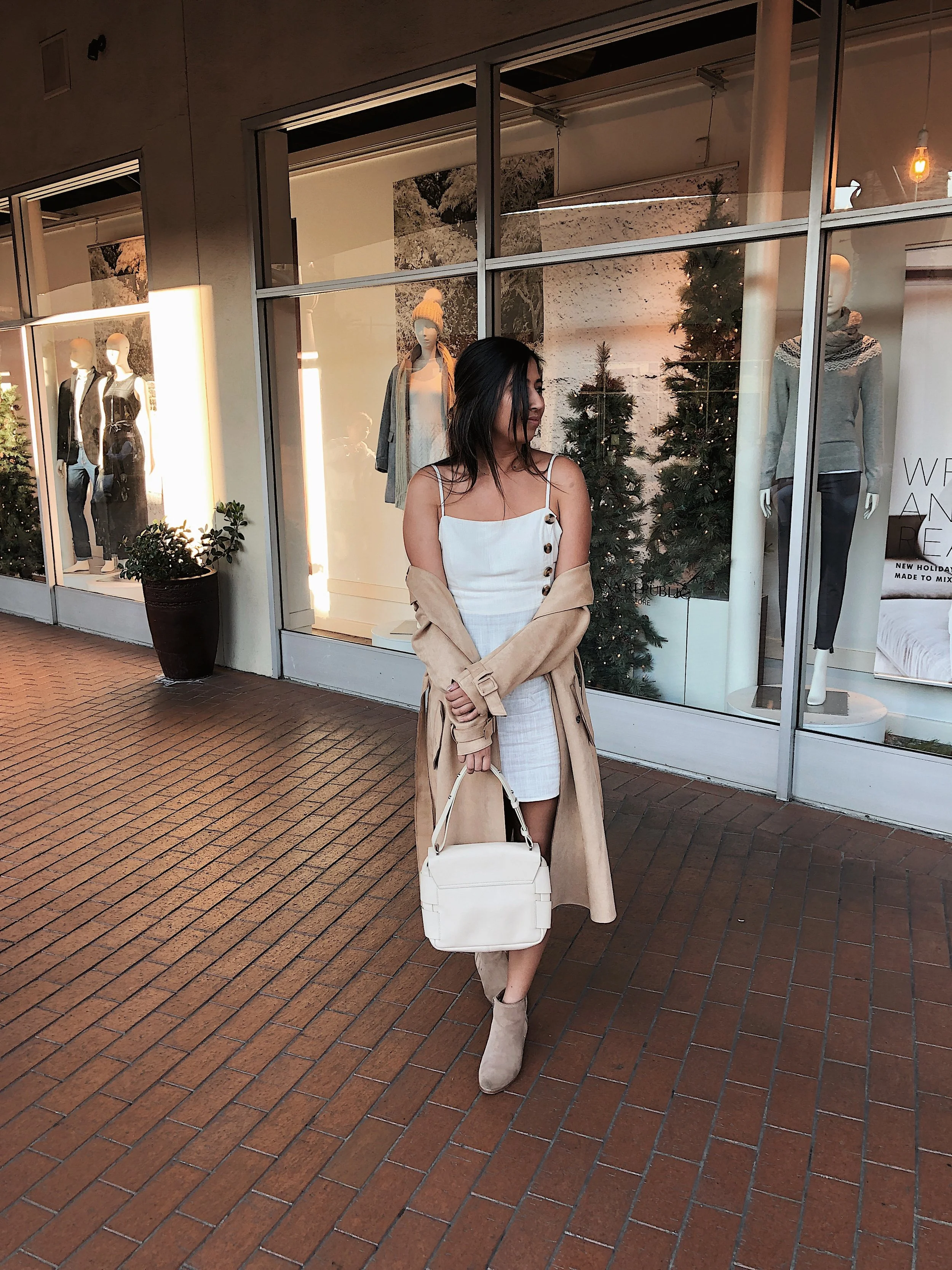 Zara white trench coat top
